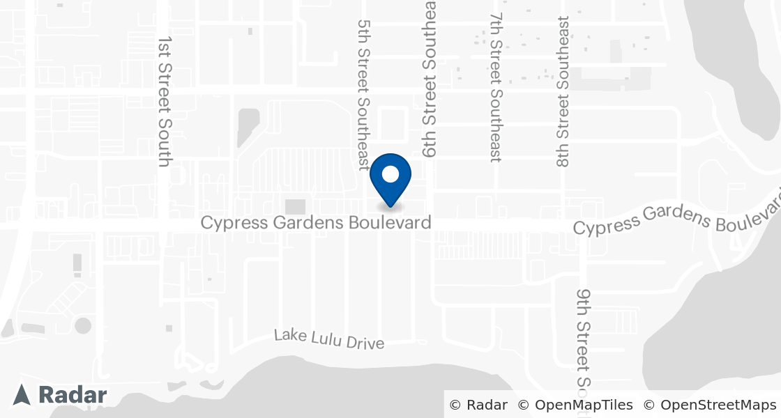 Map of Dairy Queen Location:: 511 Cypress Garden Blvd, Winter Haven, FL, 33880-4456